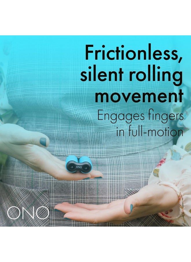ONO Roller - Handheld Fidget Toy for Adults | Help Relieve Stress, Anxiety, Tension | Promotes Focus, Clarity | Compact, Portable Design (Junior Size/ABS Plastic, Teal)