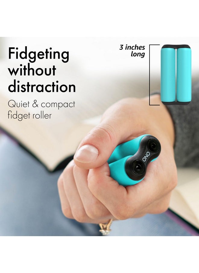 ONO Roller - Handheld Fidget Toy for Adults | Help Relieve Stress, Anxiety, Tension | Promotes Focus, Clarity | Compact, Portable Design (Junior Size/ABS Plastic, Teal)