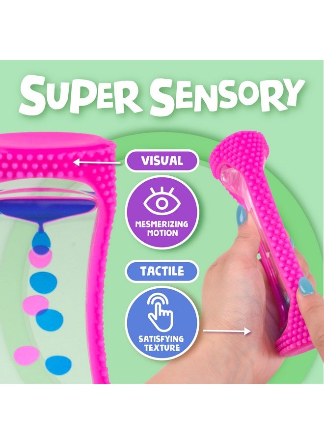BUNMO Kids Stocking Stuffers - Liquid Motion Bubbler with Sensory Texture - Stocking Stuffers for Kids - Bubble Timer - Liquid Motion Sensory Toys for Calming & Sensory Exploration - Small Purple