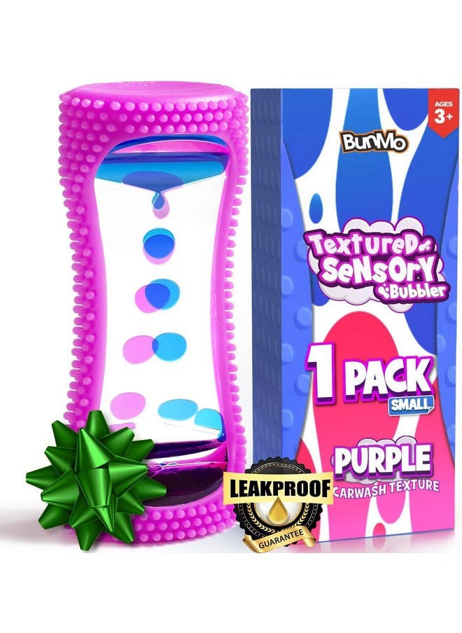 BUNMO Kids Stocking Stuffers - Liquid Motion Bubbler with Sensory Texture - Stocking Stuffers for Kids - Bubble Timer - Liquid Motion Sensory Toys for Calming & Sensory Exploration - Small Purple