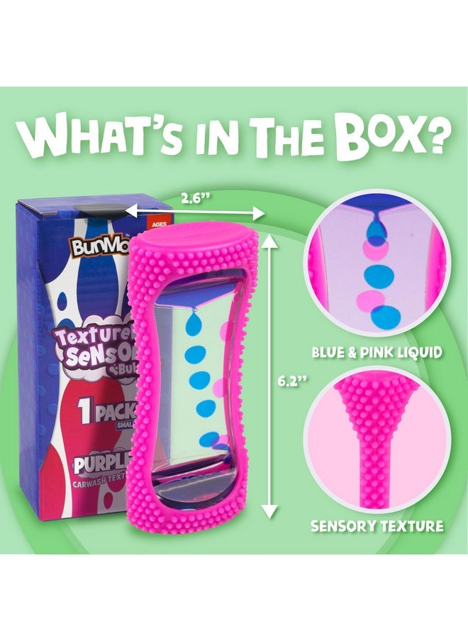 BUNMO Kids Stocking Stuffers - Liquid Motion Bubbler with Sensory Texture - Stocking Stuffers for Kids - Bubble Timer - Liquid Motion Sensory Toys for Calming & Sensory Exploration - Small Purple