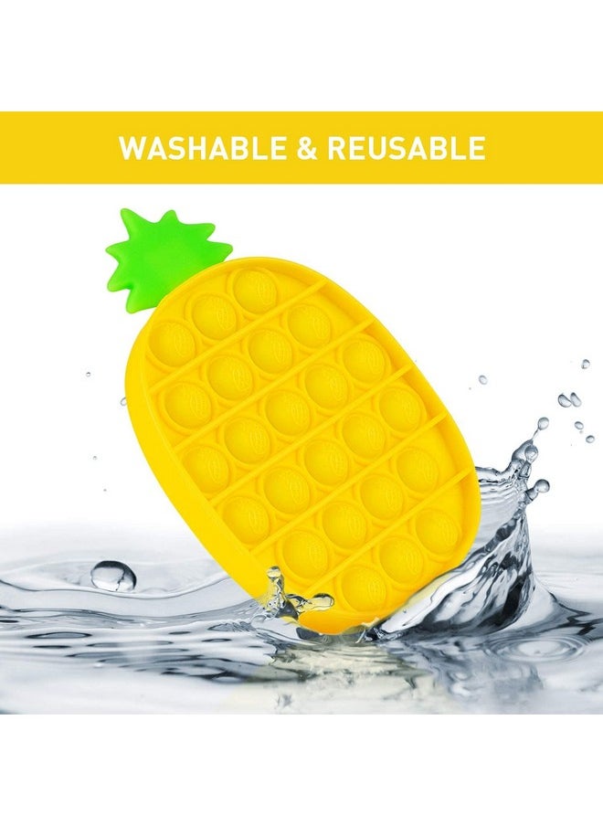 FunBlast Pop Bubble Fidget, Autism Special Needs Silicone Stress Reliever, Squeeze Sensory Toy, Toy for Kids (Pineapple)