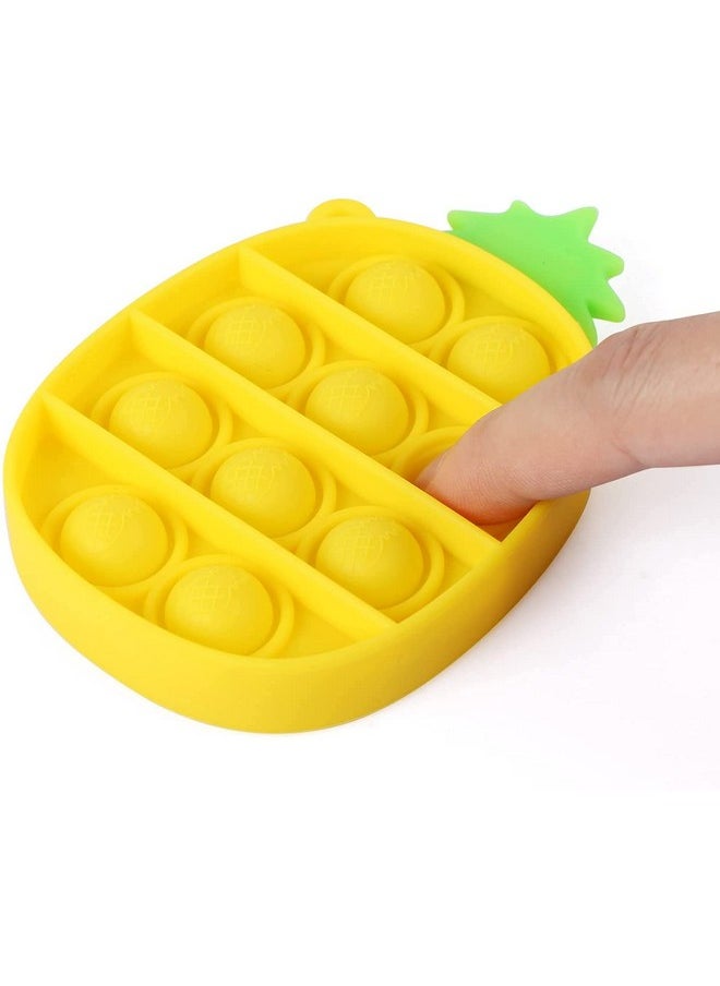 FunBlast Pop Bubble Fidget, Autism Special Needs Silicone Stress Reliever, Squeeze Sensory Toy, Toy for Kids (Pineapple)