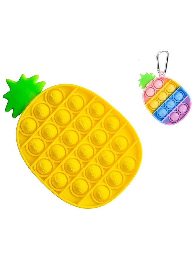 FunBlast Pop Bubble Fidget, Autism Special Needs Silicone Stress Reliever, Squeeze Sensory Toy, Toy for Kids (Pineapple)