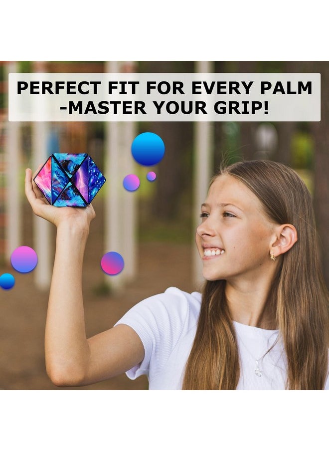 SHASHIBO Shape Shifting Box - Award-Winning, Patented Fidget Cube w/ 36 Rare Earth Magnets - Transforms Into Over 70 Shapes, Download Fun in Motion Toys Mobile App (Holographic - Vapor)