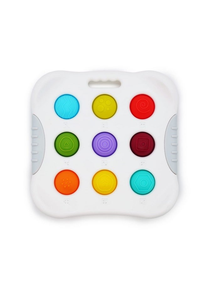 LiKee Fidget Popper Sensory Baby Toys for 10+ Months, Montessori Busy Toy for 1 2 3 Year Old Toddlers Push and Popping Bubbles Fine Motor Skill, Travel Toys for Kids Ages 1-3 Stress Relief (1 Piece)
