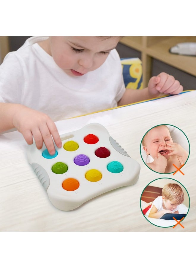 LiKee Fidget Popper Sensory Baby Toys for 10+ Months, Montessori Busy Toy for 1 2 3 Year Old Toddlers Push and Popping Bubbles Fine Motor Skill, Travel Toys for Kids Ages 1-3 Stress Relief (1 Piece)