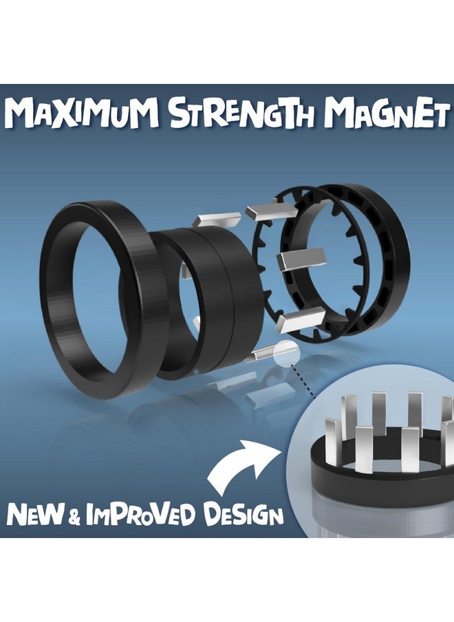 BUNMO Stocking Stuffers for Teens - Magnetic Rings - Fidget Toys Adults - Magnetic Fidget Rings - Stocking Stuffers for Adults - Addictive Fidget Toy for Boys & Girls - Great Teen Gift - Black