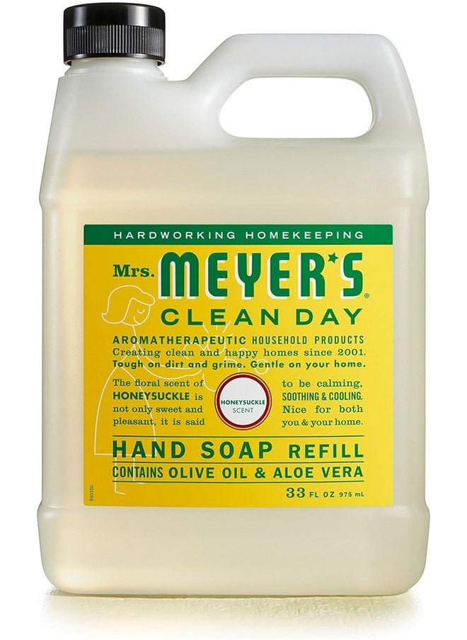 MRS. MEYER'S CLEAN DAY Liquid Hand Soap Refill, Honeysuckle, 33 Oz