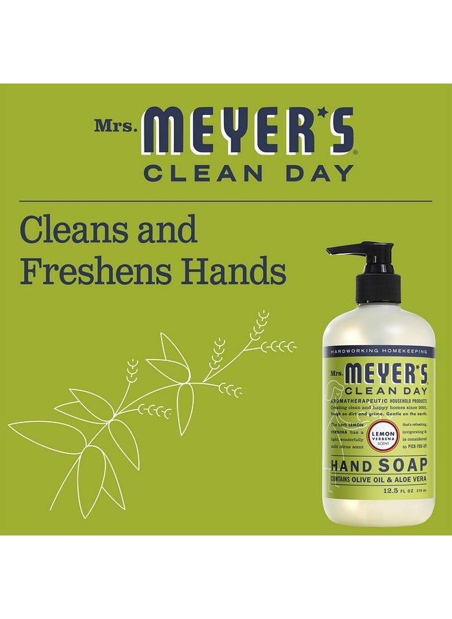 Mrs. Meyer's Clean Day Liquid Hand Soap, Cruelty-Free, and Biodegradable Hand Wash Made with Essential Oils, Lemon Verbena Scent, 12.5 Oz (Pack of 3)