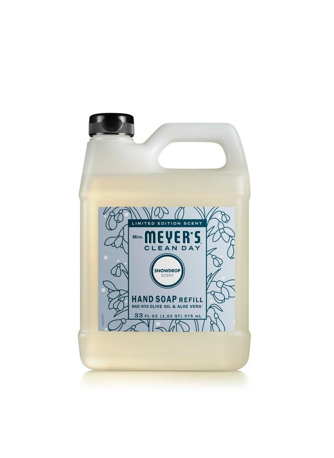 Mrs. Meyer's Clean Day Liquid Hand Soap Refill, Snowdrop Scent, 33 Ounce Bottle