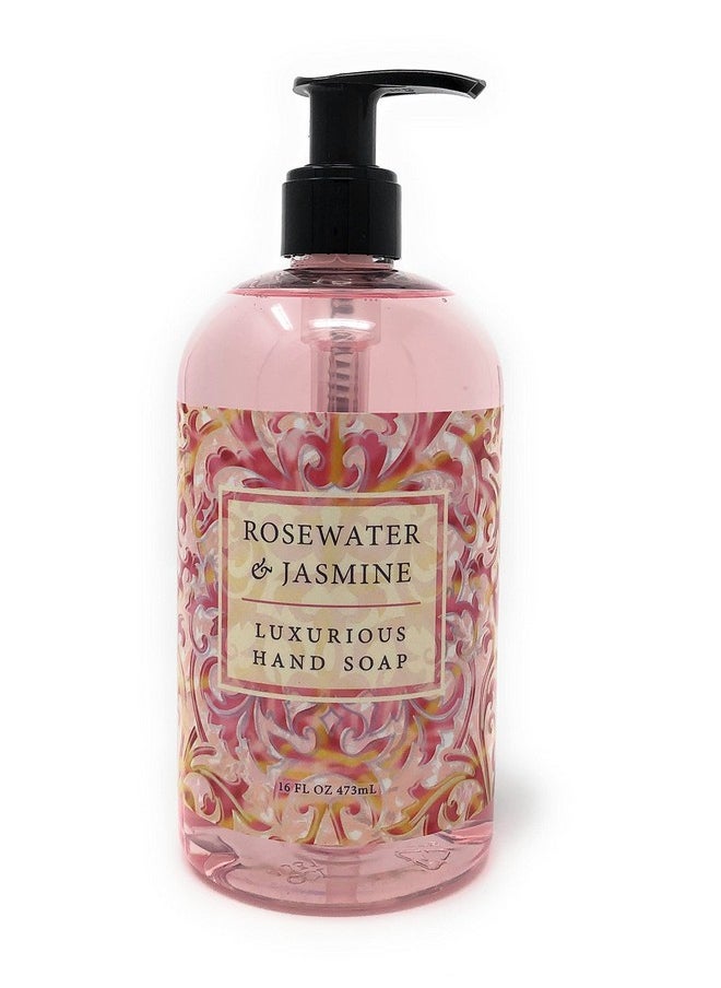 Greenwich Bay Trading Company Luxurious Hand Soap, Rosewater & Jasmine. 16 Fl Oz (R2Y015)