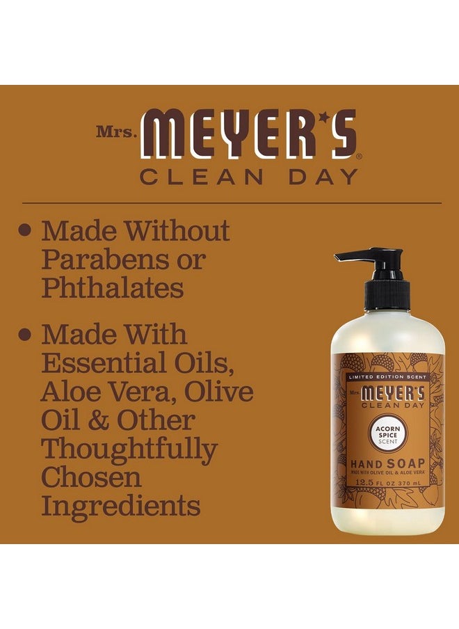 MRS. MEYER'S CLEAN DAY Hand Soap, Acorn Spice, Made with Essential Oils, 12.5 oz - Pack of 3