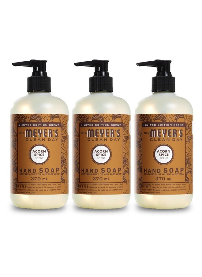 MRS. MEYER'S CLEAN DAY Hand Soap, Acorn Spice, Made with Essential Oils, 12.5 oz - Pack of 3