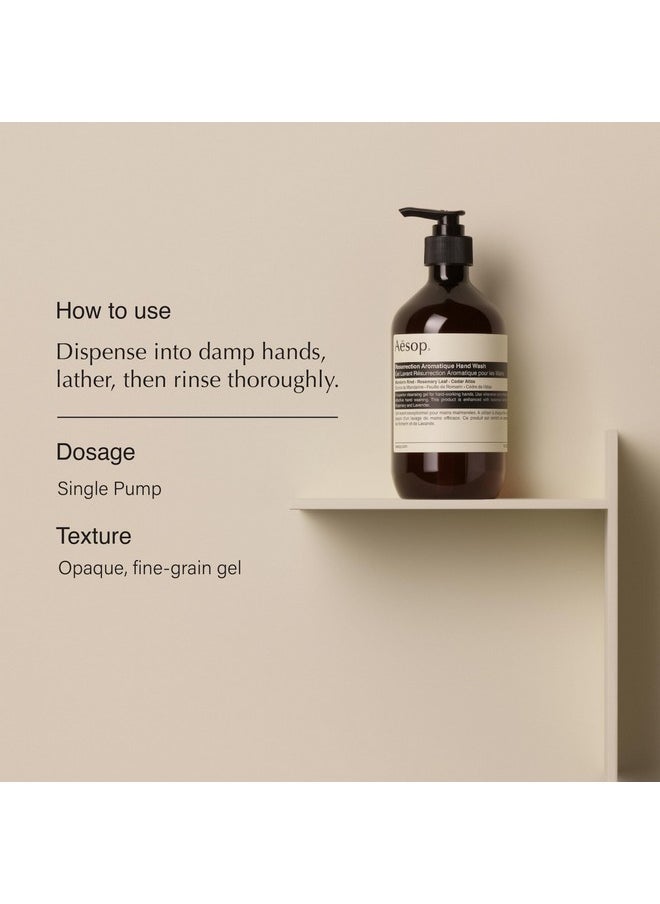 Aesop Resurrection Aromatique Hand Wash - Gentle Cleanser with Orange, Rosemary and Lavender Oils - 16.9 oz