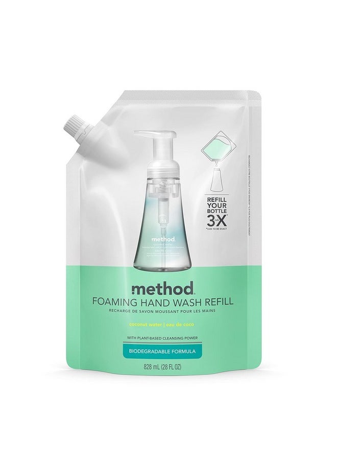 Method Foaming Hand Soap, Refill, Coconut Water, 28 Oz, 28 Fl Oz