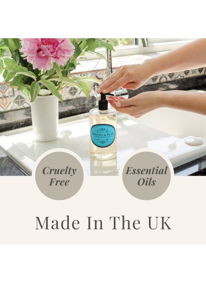 Naturally European Freesia & Pear Luxury Hand Wash, Cleanse & Moisturise 500ml