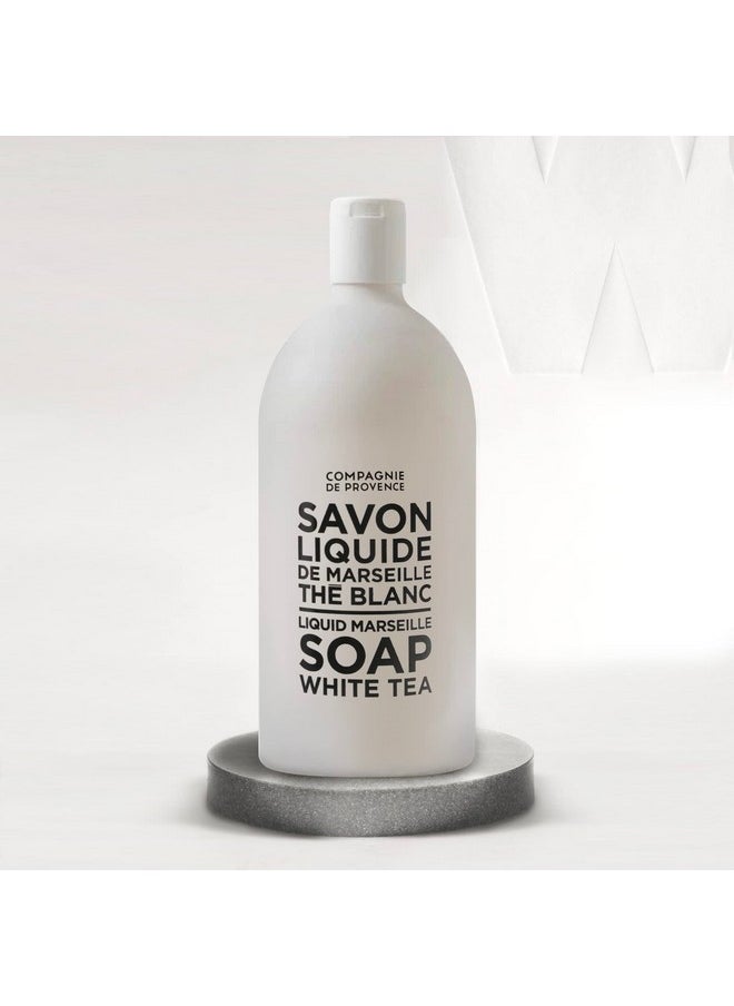Compagnie de Provence Savon de Marseille Extra Pure Liquid Soap - White Tea - 33.8 fl oz Plastic Bottle Refill
