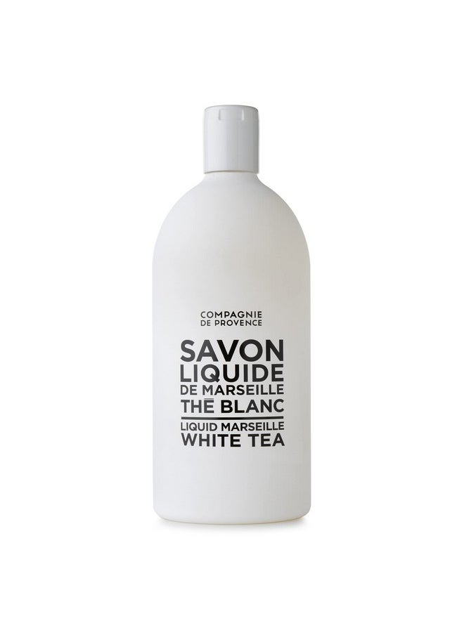 Compagnie de Provence Savon de Marseille Extra Pure Liquid Soap - White Tea - 33.8 fl oz Plastic Bottle Refill