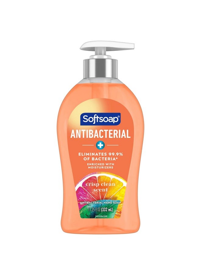Softsoap Antibacterial Liquid Hand Soap Pump, Crisp Clean - 11.25 fluid ounce