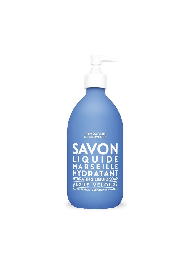Compagnie de Provence Savon de Marseille Extra Pure Liquid Soap - Velvet Seaweed - 16.7 Fl Oz Glass Pump Bottle