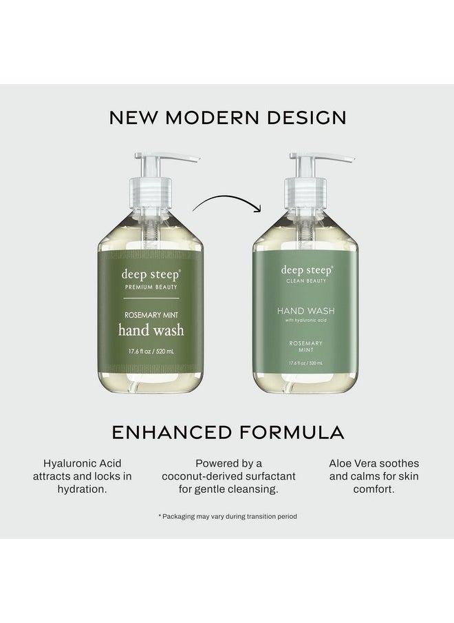 Deep Steep Liquid Hand Wash, 17.6 Ounces (Rosemary Mint)