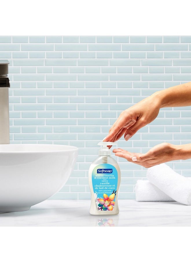 Softsoap Warm Vanilla & Coconut Milk Scent Liquid Hand Soap, Moisturizing Liquid Hand Soap, 11.25 Ounce, 6 Pack