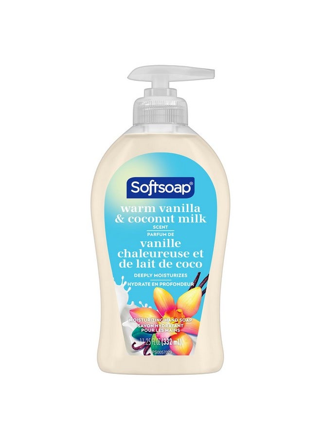Softsoap Warm Vanilla & Coconut Milk Scent Liquid Hand Soap, Moisturizing Liquid Hand Soap, 11.25 Ounce, 6 Pack