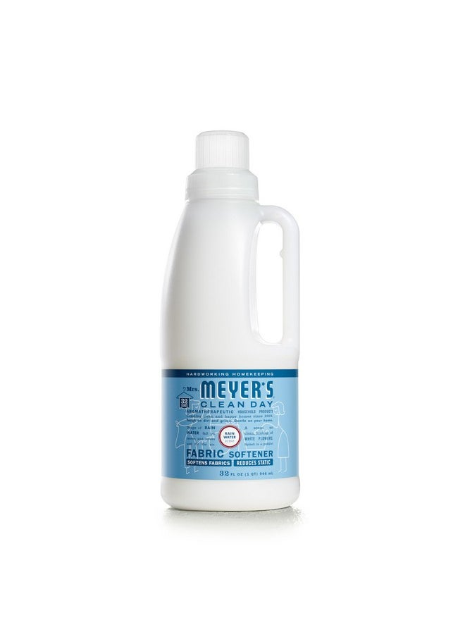 MRS. MEYER'S CLEAN DAY Liquid Fabric Softener, Infused with Essential Oils, Paraben Free, Rain Water Scent, 32 oz (32 Loads)