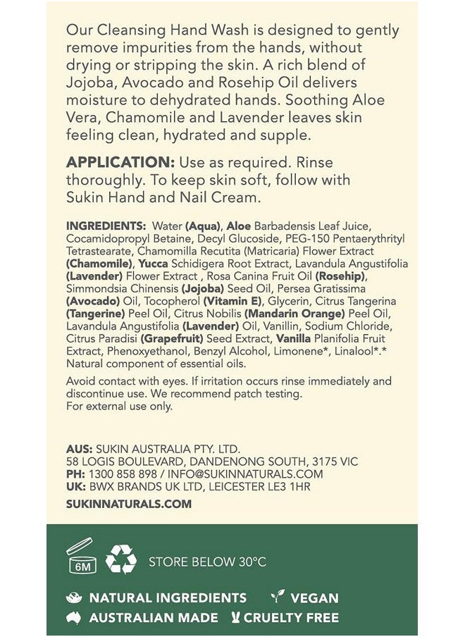 Sukin Cleansing Hand Wash, 16.9 Ounce (Pack of 3)