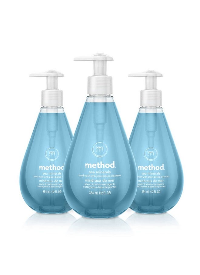 Method Gel Hand Soap, Sea Minerals, Biodegradable Formula, 12 fl oz (Pack of 3)