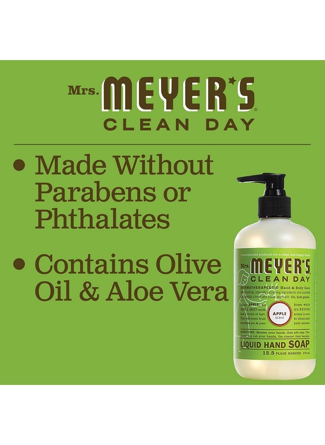MRS. MEYER'S CLEAN DAY Hand Soap, Made with Essential Oils, Biodegradable Formula, Apple, 12.5 fl. oz - Pack of 3