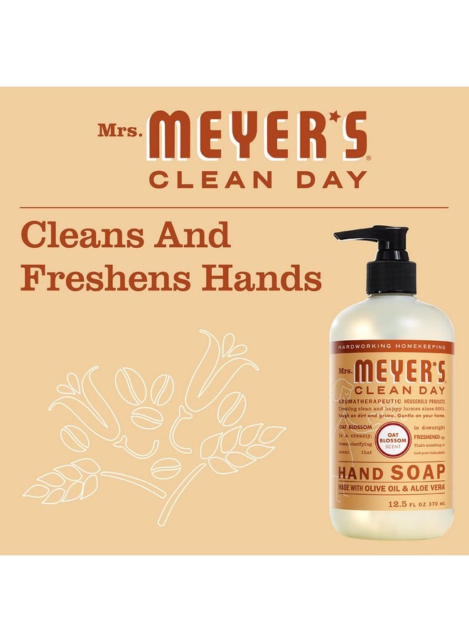 MRS. MEYER'S CLEAN DAY Hand Soap, Made with Essential Oils, Biodegradable Formula, Oat Blossom, 12.5 fl. oz - Pack of 3