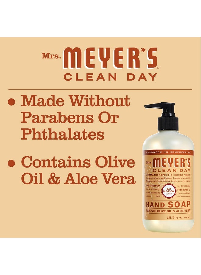 MRS. MEYER'S CLEAN DAY Hand Soap, Made with Essential Oils, Biodegradable Formula, Oat Blossom, 12.5 fl. oz - Pack of 3