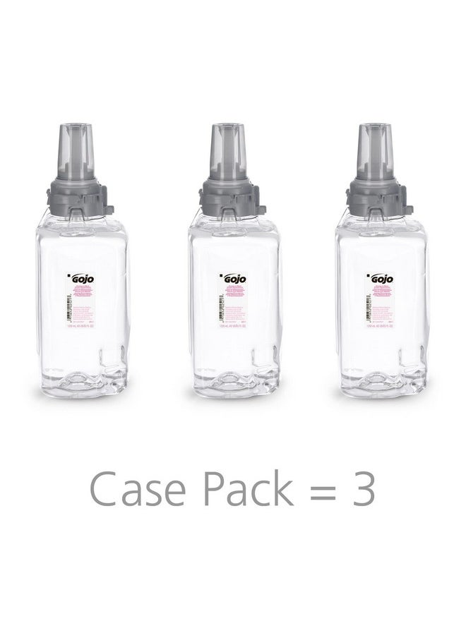 GOJO Clear & Mild Foam Handwash, Fragrance Free, EcoLogo Certified, 1250 mL Foam Soap Refill ADX-12 Push-Style Dispenser (Pack of 3) - 8811-03