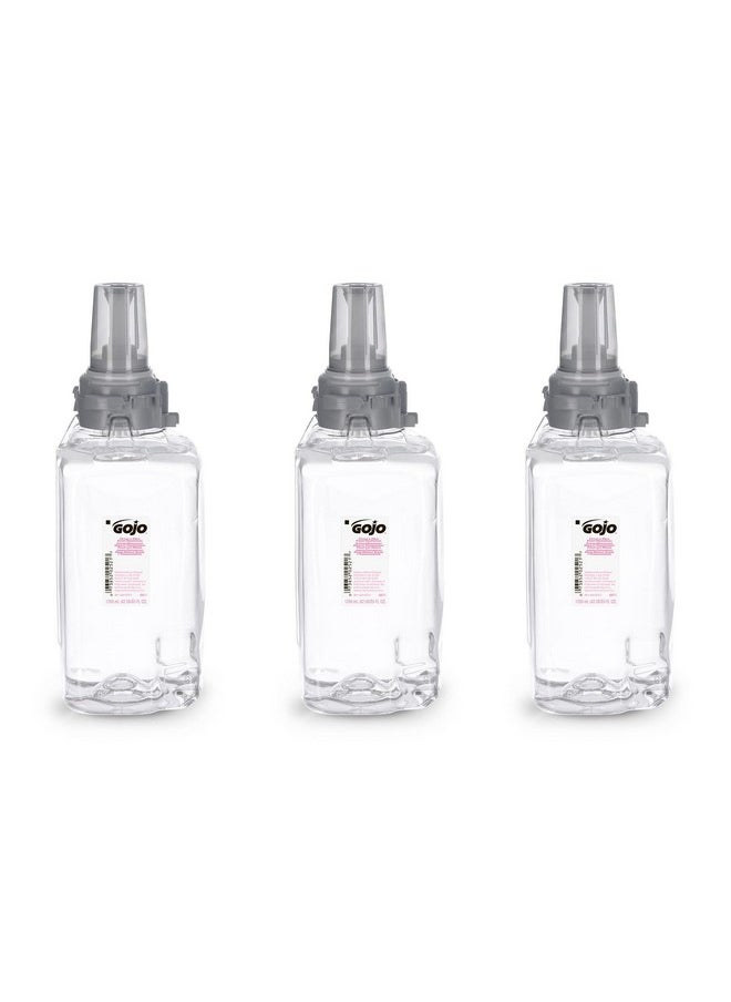 GOJO Clear & Mild Foam Handwash, Fragrance Free, EcoLogo Certified, 1250 mL Foam Soap Refill ADX-12 Push-Style Dispenser (Pack of 3) - 8811-03