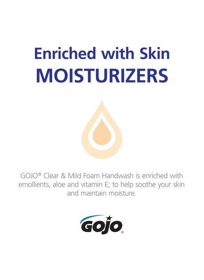 GOJO Clear & Mild Foam Handwash, Fragrance Free, EcoLogo Certified, 1250 mL Foam Soap Refill ADX-12 Push-Style Dispenser (Pack of 3) - 8811-03