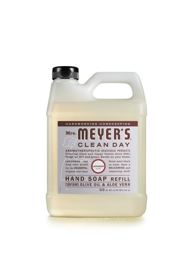 Mrs. Meyer's Clean Day Liquid Hand Soap Refill, Lavender Scent, 33 fl oz (651318)