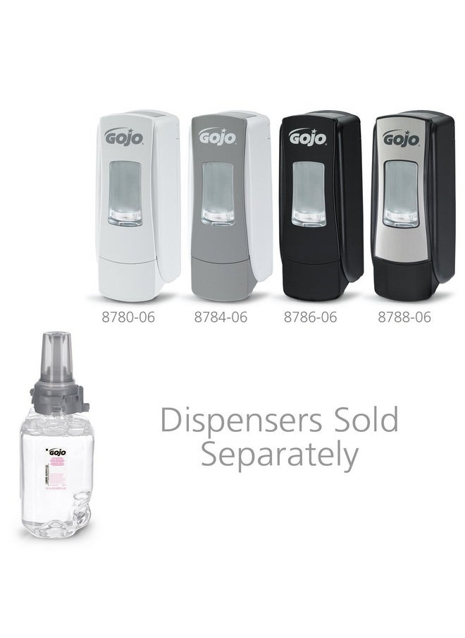 GOJO Clear & Mild Foam Handwash, EcoLogo Certified, 700 mL Hand Soap Refill ADX-7 Push-Style Dispenser (Pack of 4) - 8711-04