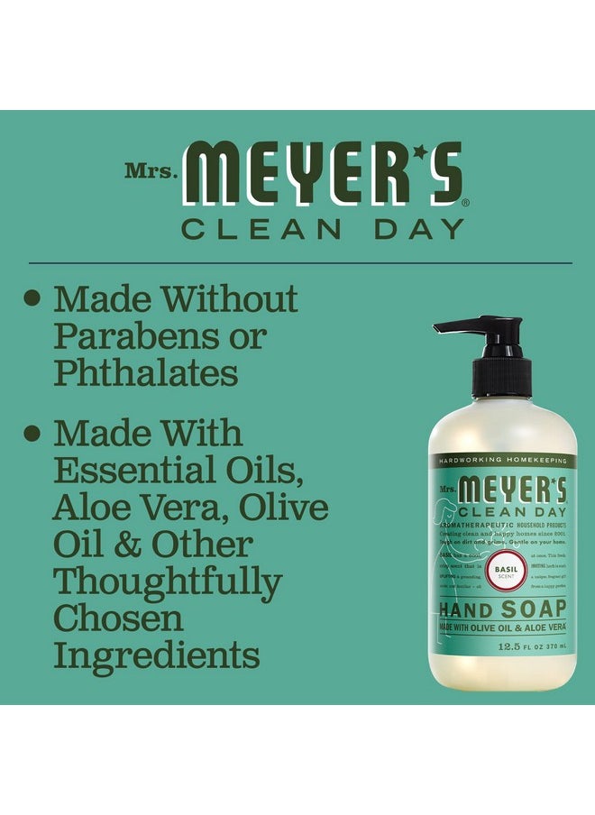 MRS. MEYER'S CLEAN DAY Hand Soap Refill, Made with Essential Oils, Biodegradable Formula, Basil, 33 fl. oz
