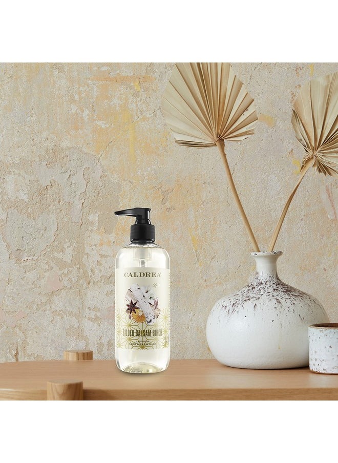 Caldrea Hand Wash Soap, Aloe Vera Gel, Olive Oil and Essential Oils to Cleanse and Condition, Gilded Balsam Birch, 10.8 Fl Oz (Packaging May Vary)