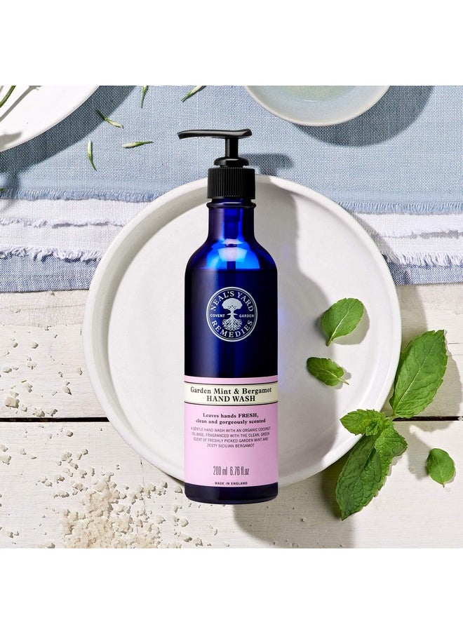 Neal's Yard Remedies Garden Mint & Bergamot Hand Wash | Refreshing Hand Soap | Certified Organic Hand Soap | 6.76 fl. oz.