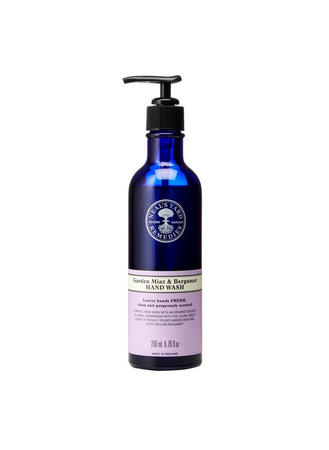 Neal's Yard Remedies Garden Mint & Bergamot Hand Wash | Refreshing Hand Soap | Certified Organic Hand Soap | 6.76 fl. oz.