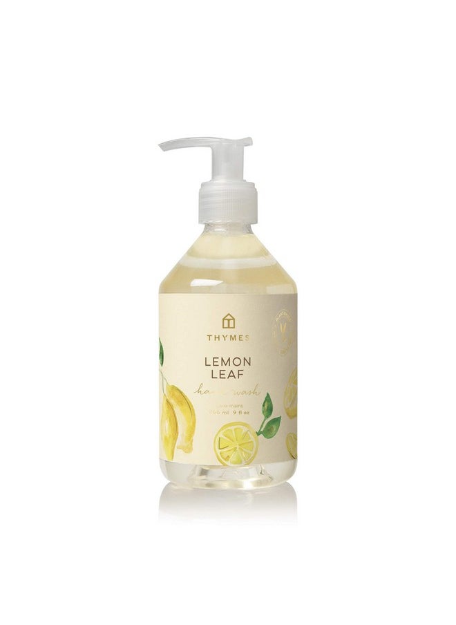 Thymes Hand Wash - Moisturizing Hand Soap Pump Bottle - Hydrating Liquid Hand Soap - Scented Soap with Notes of Dewy Leaves, Lily of the Valley, Lemon Verbena, & Bergamot Oil (Lemon Leaf, 9 fl oz)