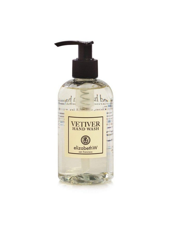 Elizabeth W Vetiver Hand Lotion and Hand Wash Featuring a Gute Cosmetic Carrying Bag (3 Piece Bundle) 8 Ounces Each