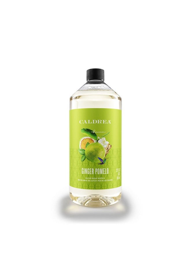 Caldrea Hand Soap Refill, Aloe Vera Gel, Olive Oil and Essential Oils to Cleanse and Condition, Ginger Pomelo Scent, 32 oz