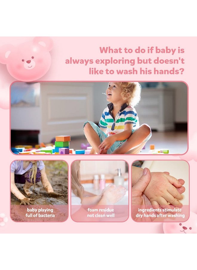 VANERIA Flower Stamp Hand Soap for Kids Nourishing Hand Wash,Flower Bubble Hand Cleaning for Babies,Kids and Adults with Sensitive Skin 350ml/11.8 Fl Oz