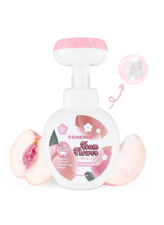 VANERIA Flower Stamp Hand Soap for Kids Nourishing Hand Wash,Flower Bubble Hand Cleaning for Babies,Kids and Adults with Sensitive Skin 350ml/11.8 Fl Oz