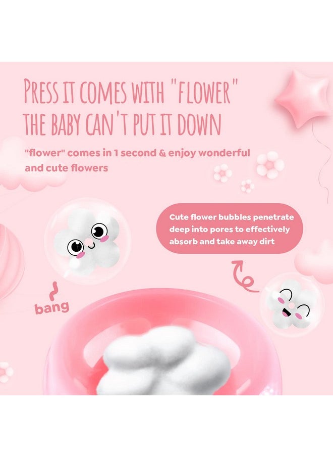 VANERIA Flower Stamp Hand Soap for Kids Nourishing Hand Wash,Flower Bubble Hand Cleaning for Babies,Kids and Adults with Sensitive Skin 350ml/11.8 Fl Oz