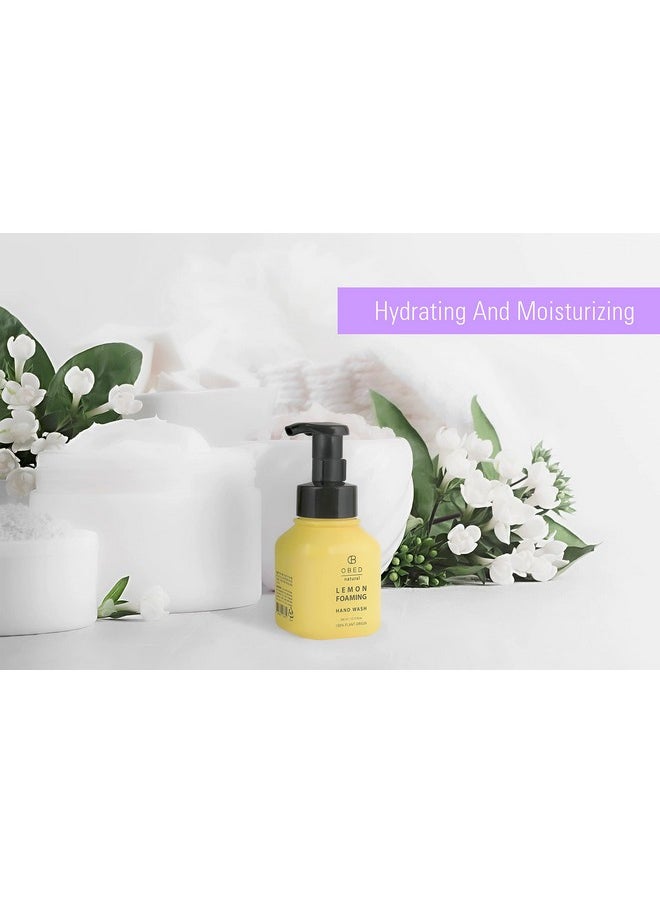 OBED Natural Foaming Hand Soap, Lemon Liquid Hand Soap Pump Bottle, Hydrating and Moisturizing Hand Wash, Lemon Extract and Odor Eliminator, 10.15 fl oz (Lemon 60%, Pack of 1)